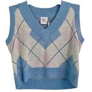 NWT PRINCESS POLLY ARGYLE SWEATER VEST (XS/S)